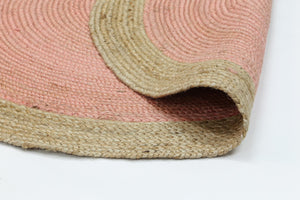 Hampton Pink Centre Jute Round Rug