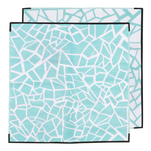 JAGGA MINT Recycled Plastic Mat, Mint & White 1.8x1.8m