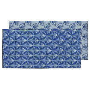 LONDON Recycled Plastic Mat, Midnight Blue & Cool Grey 5x2.4m