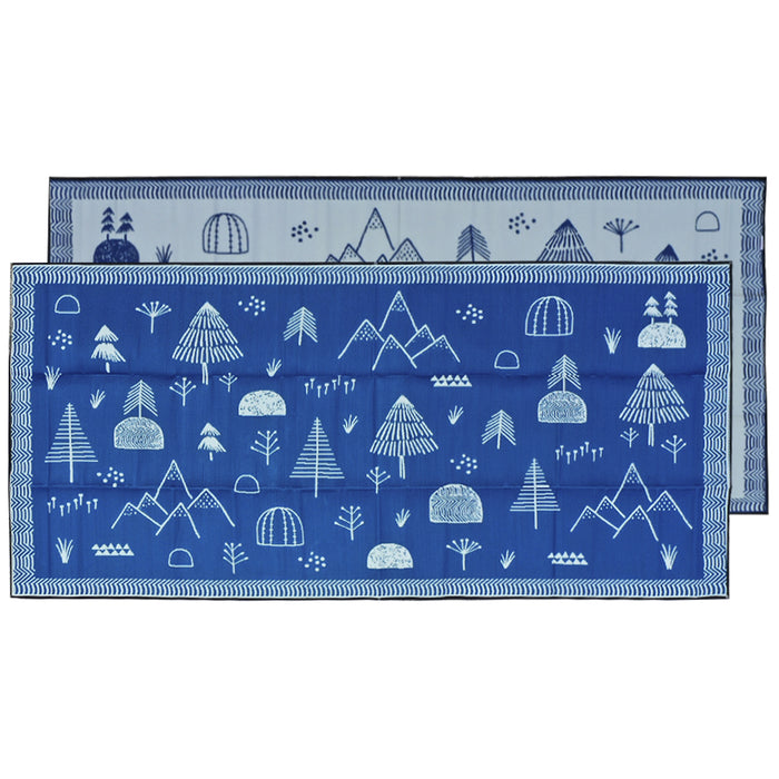 WILDERNESS Recycled Plastic Mat, Midnight Blue & Cool Grey 6x2.4m