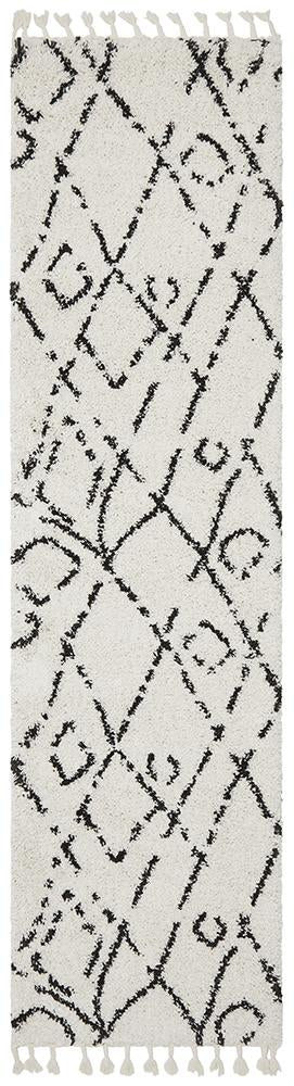 Saffron 55 White Runner Rug