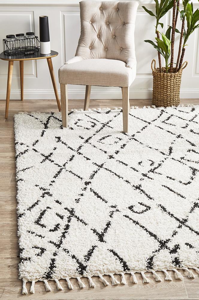 Saffron 55 White Rug