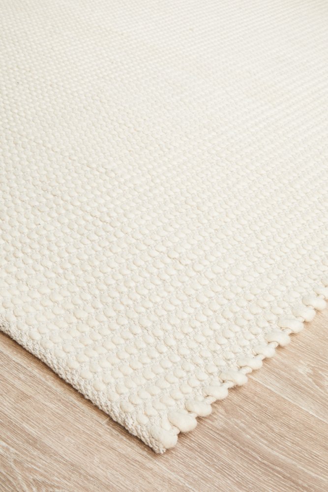 Skandi 300 White Wool Rug– Floorsome