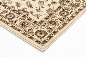 Classic Runner Rug Ivory with Ivory Border - Floorsome