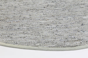 Metro White Modern Leather Rug