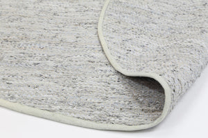 Metro White Modern Leather Rug