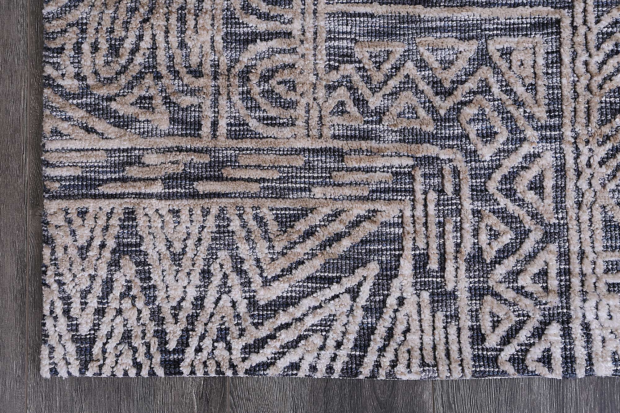 Alayah Anthacite Flower Rug - Floorsome - Rug - AMRI160NEWBANTH - Rug