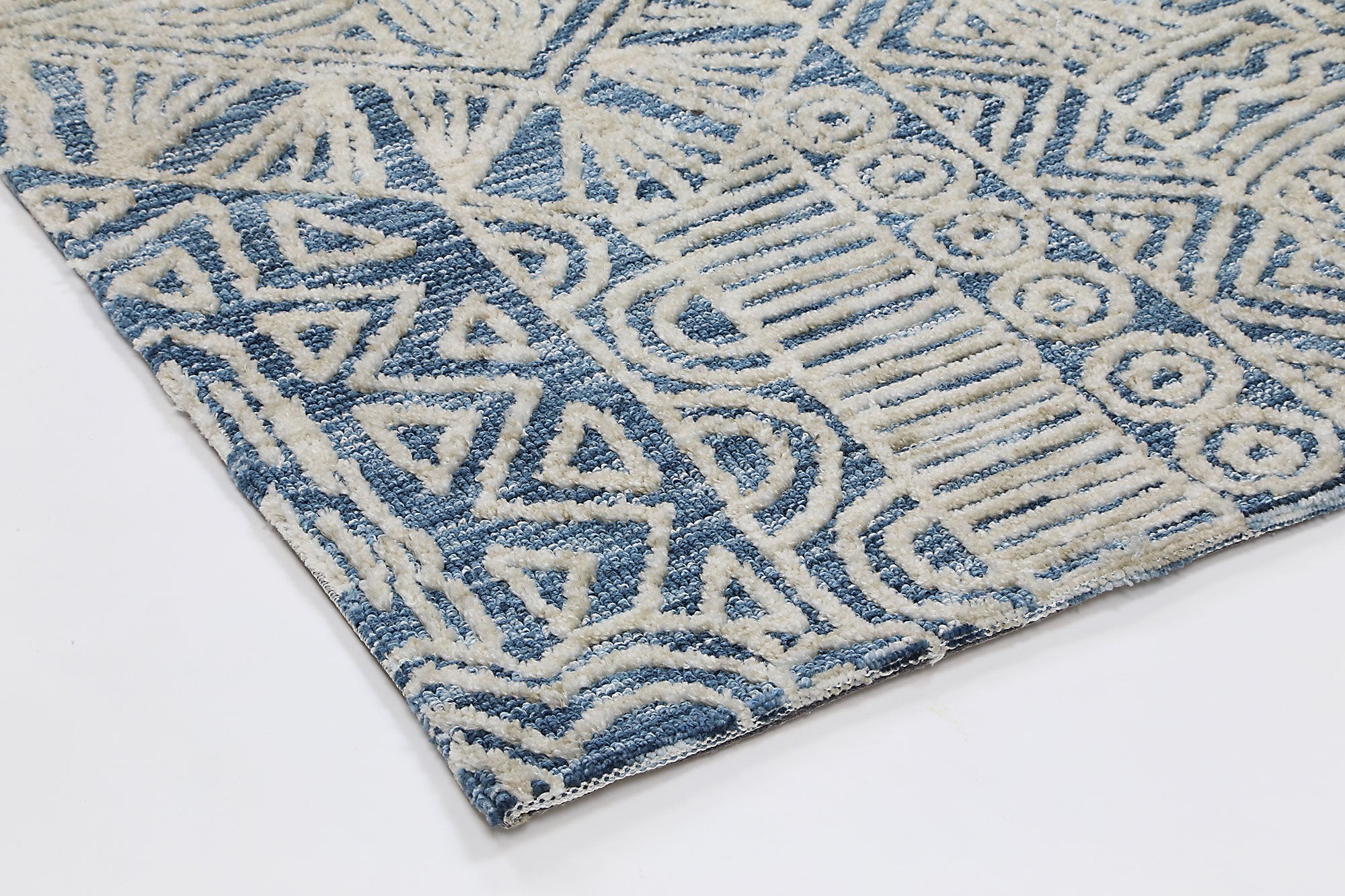 Alayah Navy Flower Rug - Floorsome - Rug - AMRI160NEWBNAVY - Rug