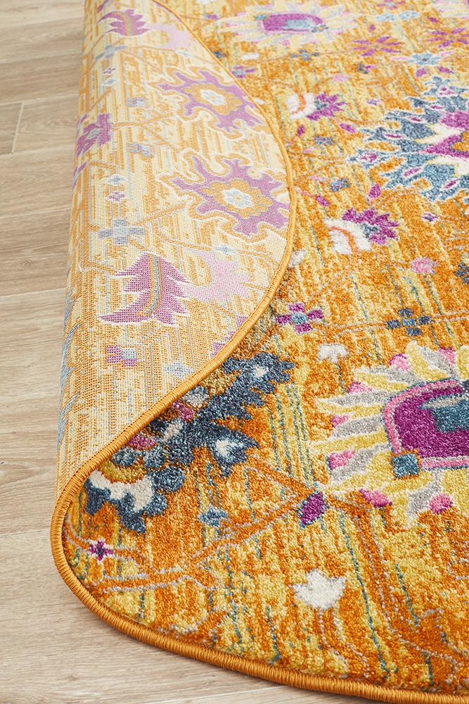 Babil Basra Bohemian Round Rug - Floorsome - MODERN - BLN - 210 - RUST - 150X150 - MODERN