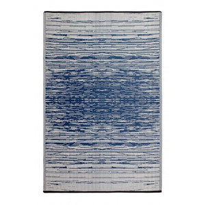 Blue recycled outdoor rug