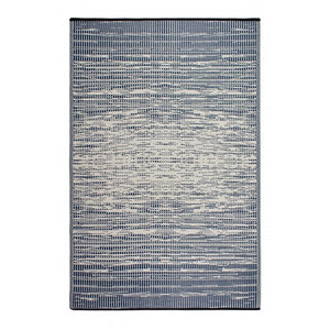 Blue recycled outdoor rug