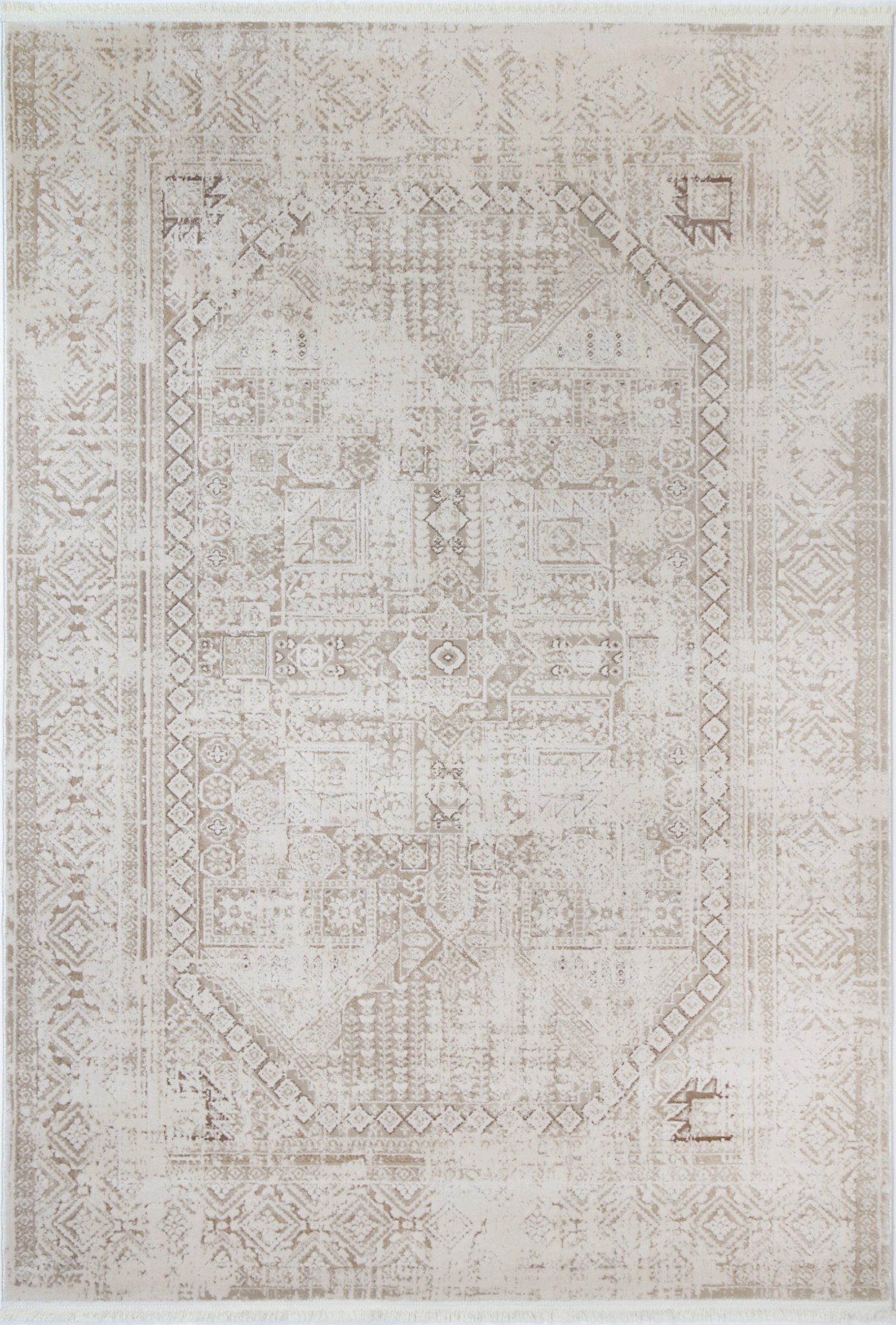 Cordelia Panel Beige Rug - Floorsome - Rug - BOHE16003BEIG - Rug