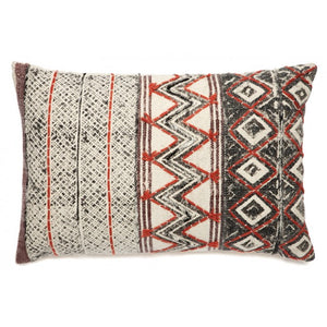 Daphne Red White and Black Indoor Cushion - Floorsome