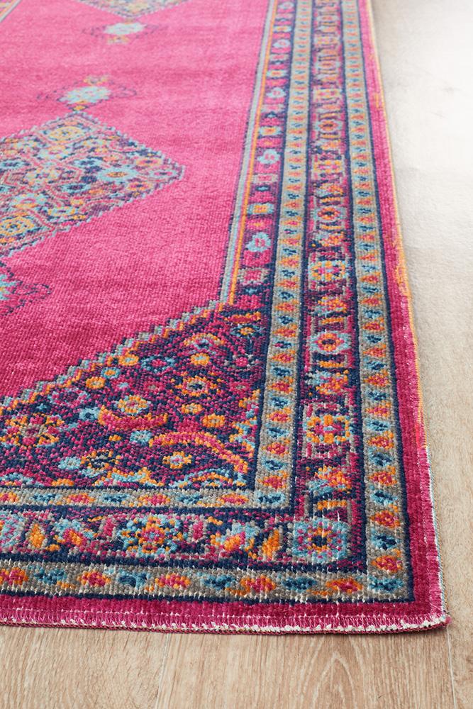 Eternal 910 Pink Runner Rug - Floorsome - Traditional - ETN - 910 - PNK - 300X80 - Traditional