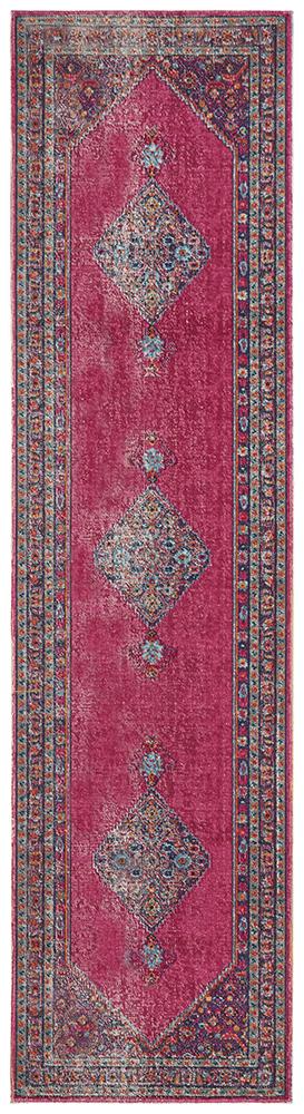 Eternal 910 Pink Runner Rug - Floorsome - Traditional - ETN - 910 - PNK - 300X80 - Traditional