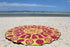 EUCALYPTUS FLOWER Aboriginal Design Recycled Mat, Yellow & Pink 3m Round - Floorsome - Outdoor Rugs - GKOZ302A - Outdoor Rugs
