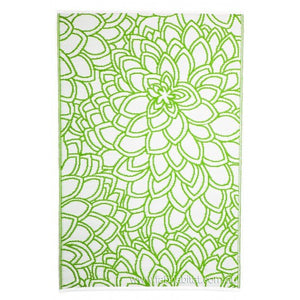 Outdoor Rug Recycled Plastic  - Eden Lime - Floorsome