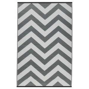 Recycled plastic outdoor rug Laguna paloma and white
