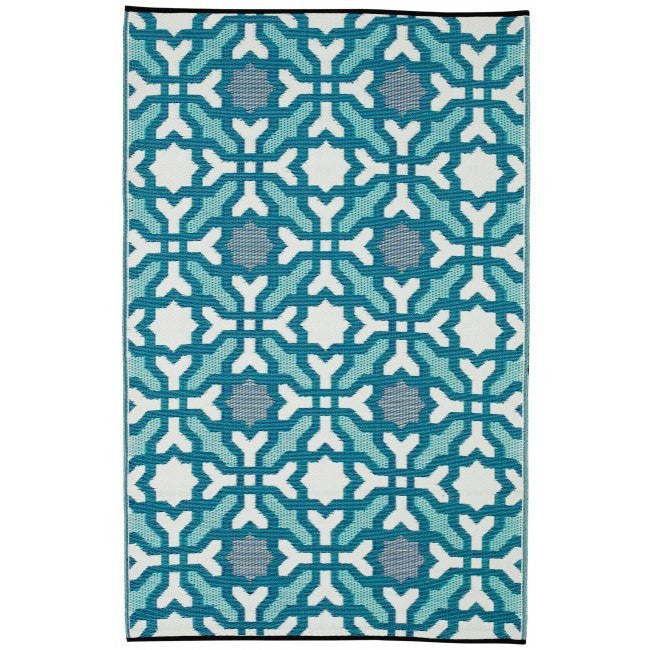 Outdoor Rug Recycled Plastic - Seville Blue
