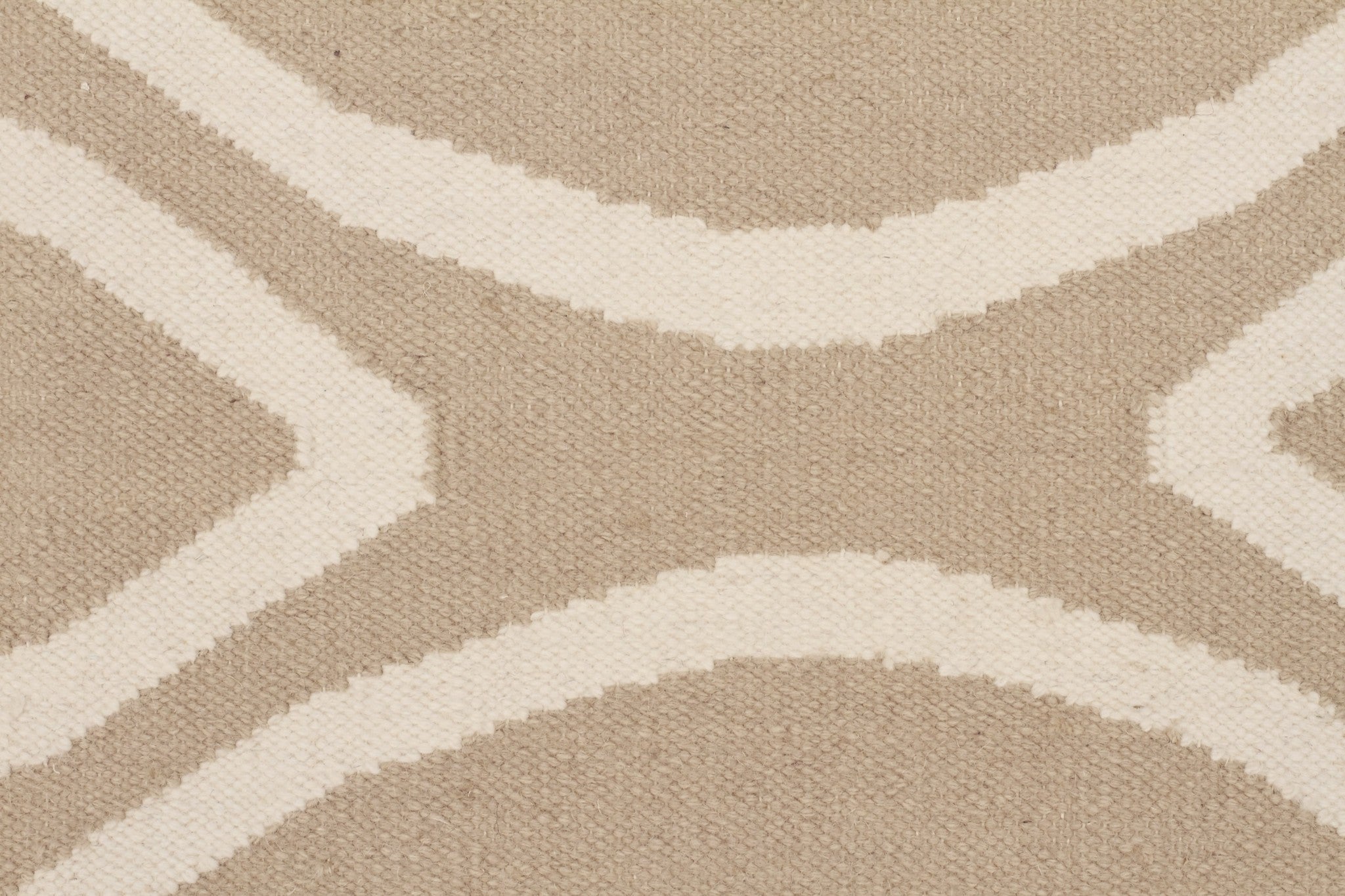 Flat Weave Oval Print Rug Beige - Floorsome - Modern - NOM - 20 - BEI - 225X155 - Modern