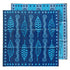GUM LEAVES & WATERHOLES Aboriginal Design Recycled Mat, Teal, Grey & Navy 3x3m - Floorsome - Outdoor Rugs - GKOZ12A - Outdoor Rugs