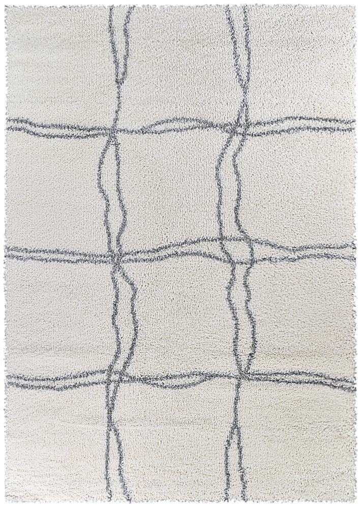 Harlo Shaggy Cream Rug - Floorsome - Shag - PARMA - A414A - GREY - 80X150 - Shag