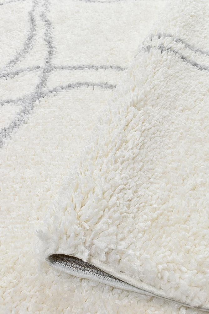 Harlo Shaggy Cream Rug - Floorsome - Shag - PARMA - A414A - GREY - 80X150 - Shag