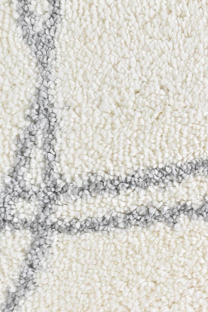 Harlo Shaggy Cream Rug - Floorsome - Shag - PARMA - A414A - GREY - 80X150 - Shag