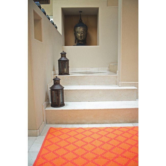 Indoor Recycled Cotton Rug - Marrakesh Orange and Rouge Red - Floorsome - Recycled Cotton Rugs - Recycled Cotton Rugs