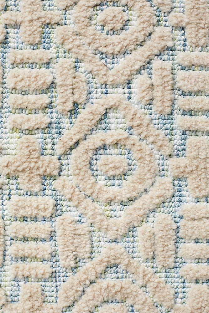 Levi Lucy Blue Green Rug - Floorsome - MODERN - LEV - 361 - BLUE - 225X155 - MODERN