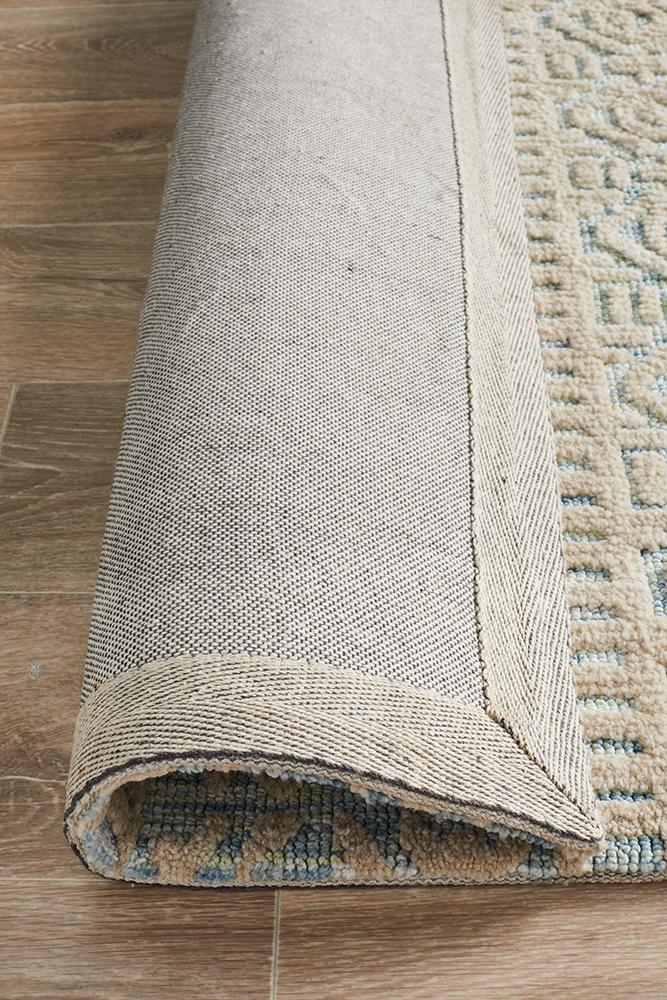 Levi Lucy Blue Green Rug - Floorsome - MODERN - LEV - 361 - BLUE - 225X155 - MODERN