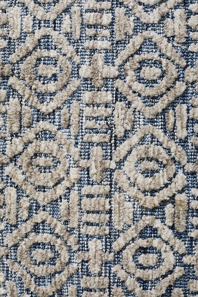 Levi Miriam Navy Grey Rug - Floorsome - MODERN - LEV - 361 - CHAR - 225X155 - MODERN