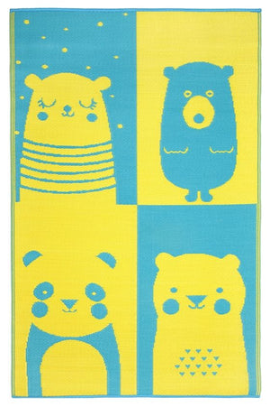 Nika Bear Blue & Yellow Kids Mat