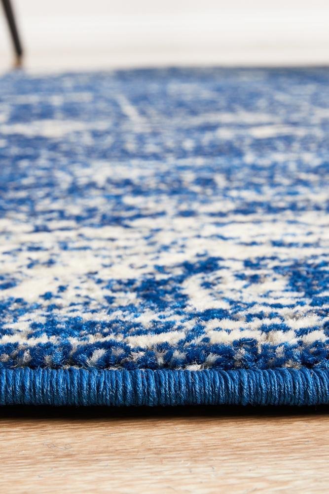 Oasis Navy Transitional Round Rug - Floorsome - Modern - EVO - 252 - NAVY - 150X150 - Modern