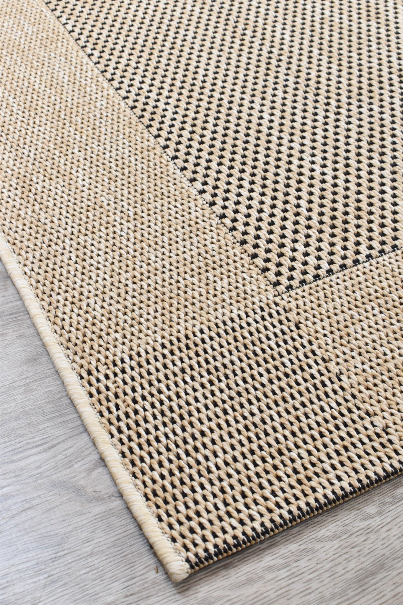 Outdoor Sisal Sand Black Rug 3900 - 820 - Floorsome - INDOOR/OUTDOOR - ALLSEA - 3900820 - 80x150 - INDOOR/OUTDOOR