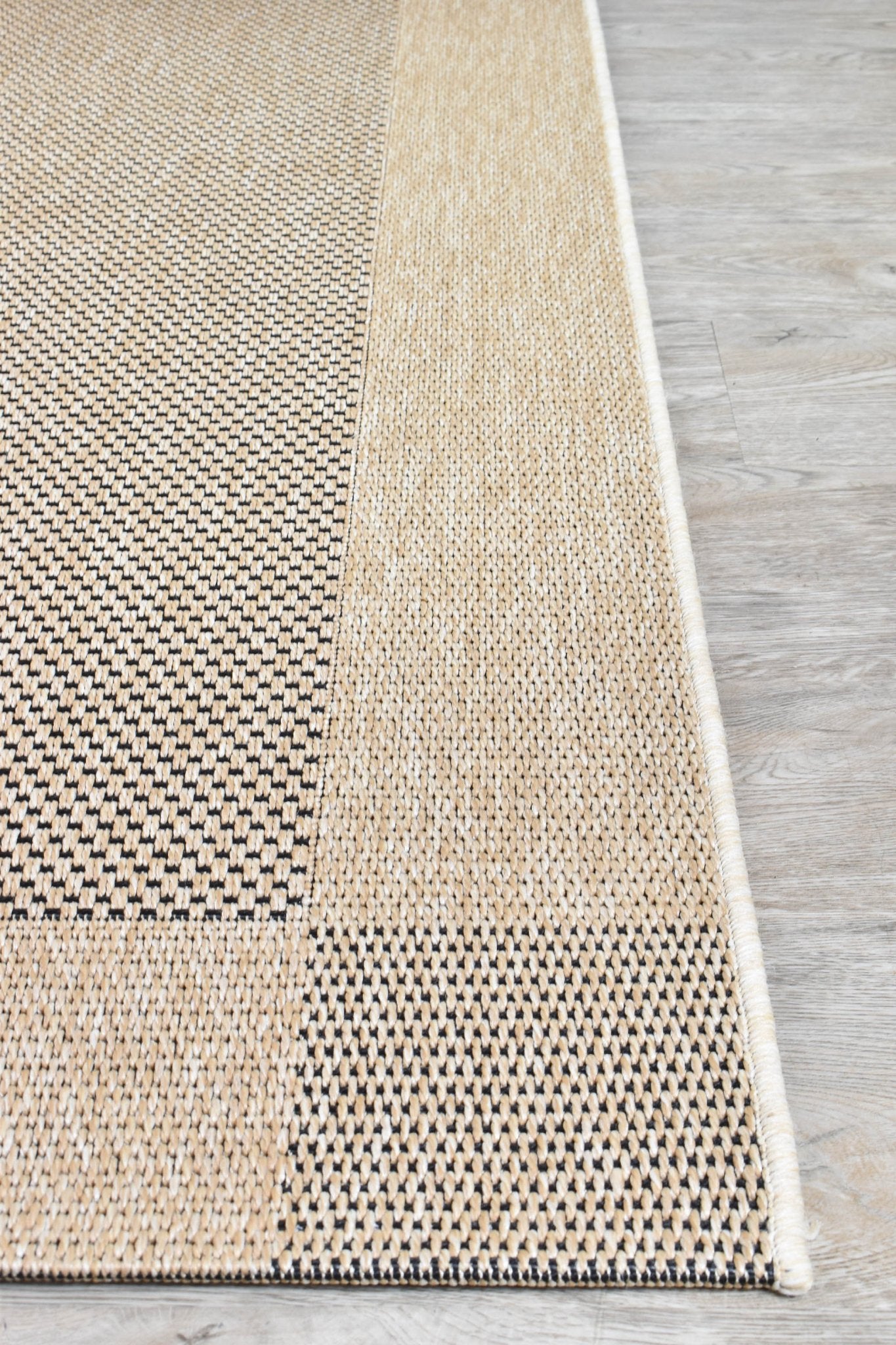 Outdoor Sisal Sand Black Rug 3900 - 820 - Floorsome - INDOOR/OUTDOOR - ALLSEA - 3900820 - 80x150 - INDOOR/OUTDOOR