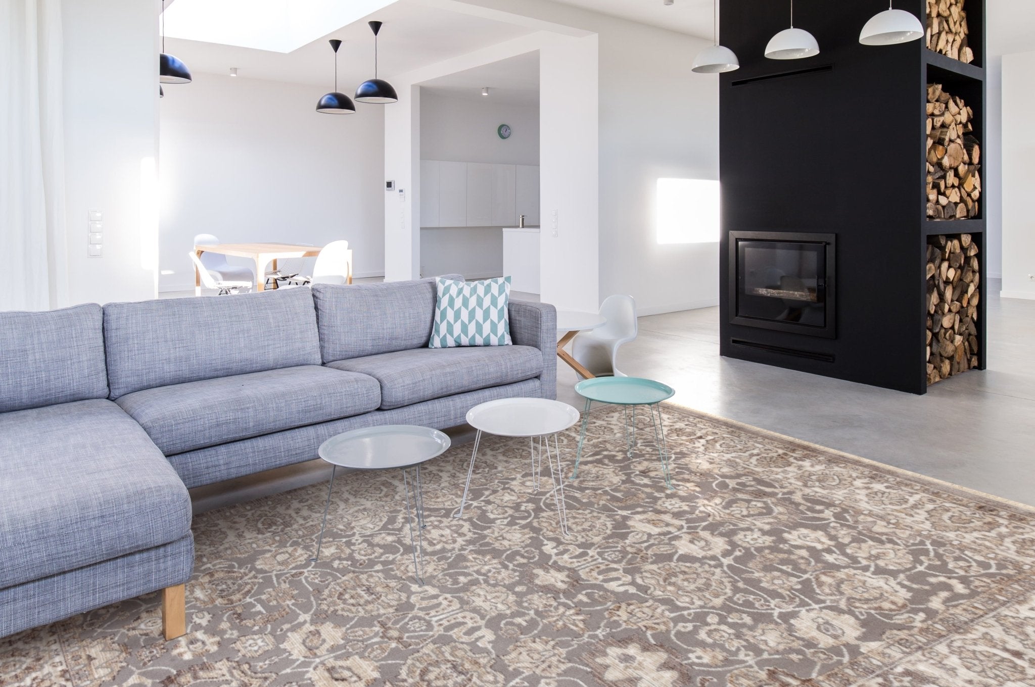 Radiant Khed Grey Rug - Floorsome - Modern - RDNTKHED097150 - Modern