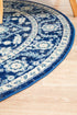 Release Navy Transitional Round Rug - Floorsome - Modern - EVO - 261 - NAVY - 150X150 - Modern