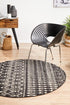 Simplicity Black Transitional Round Rug - Floorsome - Modern - EVO - 260 - BLA - 150X150 - Modern