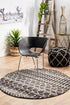 Simplicity Black Transitional Round Rug - Floorsome - Modern - EVO - 260 - BLA - 150X150 - Modern