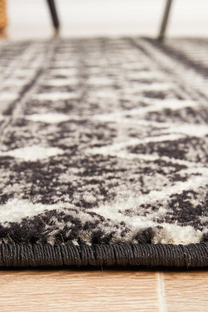 Simplicity Black Transitional Round Rug - Floorsome - Modern - EVO - 260 - BLA - 150X150 - Modern