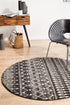 Simplicity Black Transitional Round Rug - Floorsome - Modern - EVO - 260 - BLA - 150X150 - Modern
