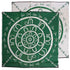 THE YARNING CIRCLE Aboriginal Design Recycled Plastic Mat, Green & White 2.7 x 2.7m - Floorsome - Outdoor Rugs - GKOZ22A - Outdoor Rugs