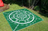 THE YARNING CIRCLE Aboriginal Design Recycled Plastic Mat, Green & White 2.7 x 2.7m - Floorsome - Outdoor Rugs - GKOZ22A - Outdoor Rugs