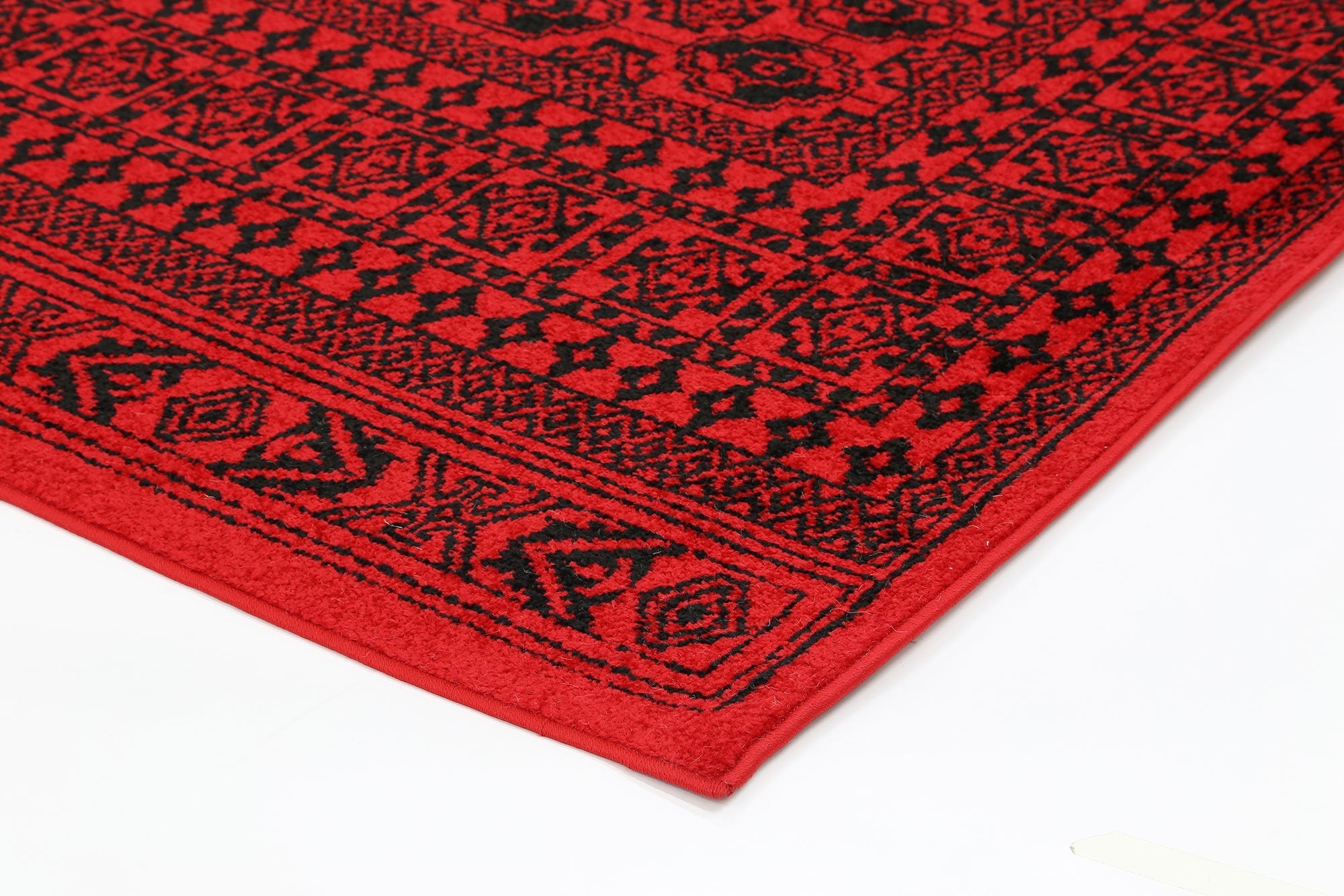 Tribe Traditional Afghan Red Rug - Floorsome - Traditional - TRIB16018677RED - Traditional