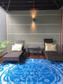 TURTLE SEASON Aboriginal Design Recycled Mat, Blues 2.7m - Floorsome - Outdoor Rugs - GKOZ370B - Outdoor Rugs