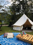 TURTLE SEASON Aboriginal Design Recycled Mat, Blues 2.7m - Floorsome - Outdoor Rugs - GKOZ370B - Outdoor Rugs