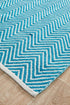 Villa Modern Herringbone Rug Turquoise - Floorsome - Flatweave - SPI - CHE - TURQ - 220X150 - Flatweave
