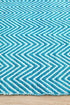 Villa Modern Herringbone Rug Turquoise - Floorsome - Flatweave - SPI - CHE - TURQ - 220X150 - Flatweave