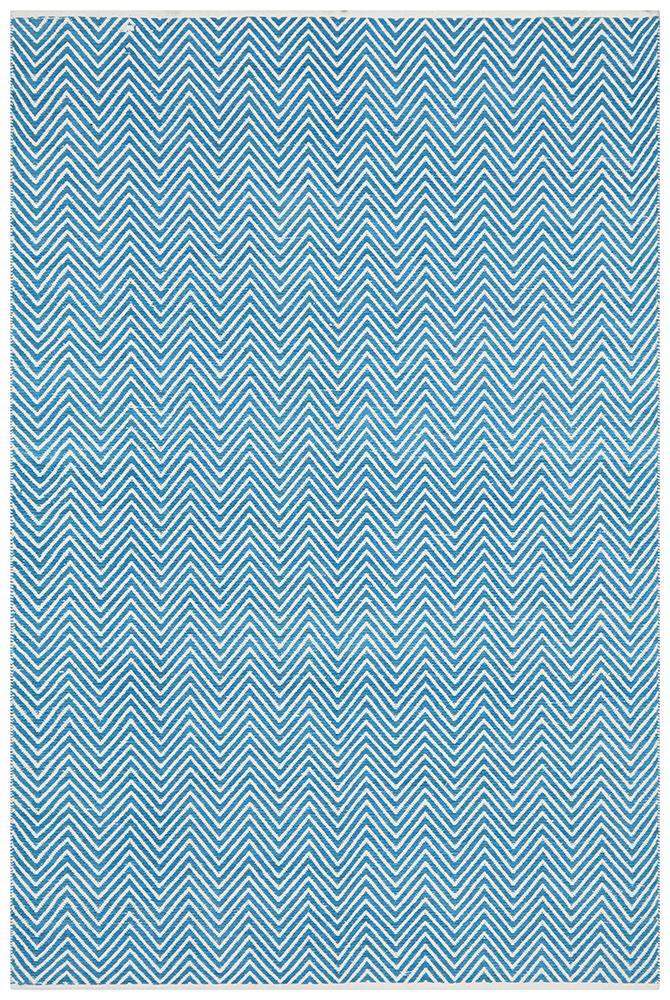 Villa Modern Herringbone Rug Turquoise - Floorsome - Flatweave - SPI - CHE - TURQ - 220X150 - Flatweave